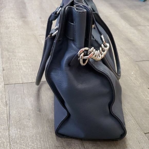 Michael Kors Bag Tote Satchel Shoulder Handbag Purse Blue Leather WOMAN'S WOMEN' - Picture 5 of 14